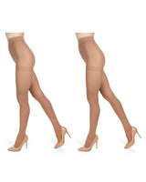 MeMoi Perfectly Opaque Control Top Microfiber Tights 2-Pack : :  Clothing, Shoes & Accessories