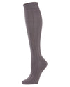 Ribbed Cotton Blend Knee High Socks : Color: Pavement
