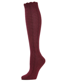 MeMoi Cable-Knit Knee High Socks