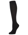 Women's Cotton Blend Solid Knit Knee High Socks : Color: Black
