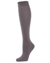 Women's Cotton Blend Solid Knit Knee High Socks : Color: Pavement