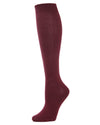 Women's Cotton Blend Solid Knit Knee High Socks : Color: Tawny Port