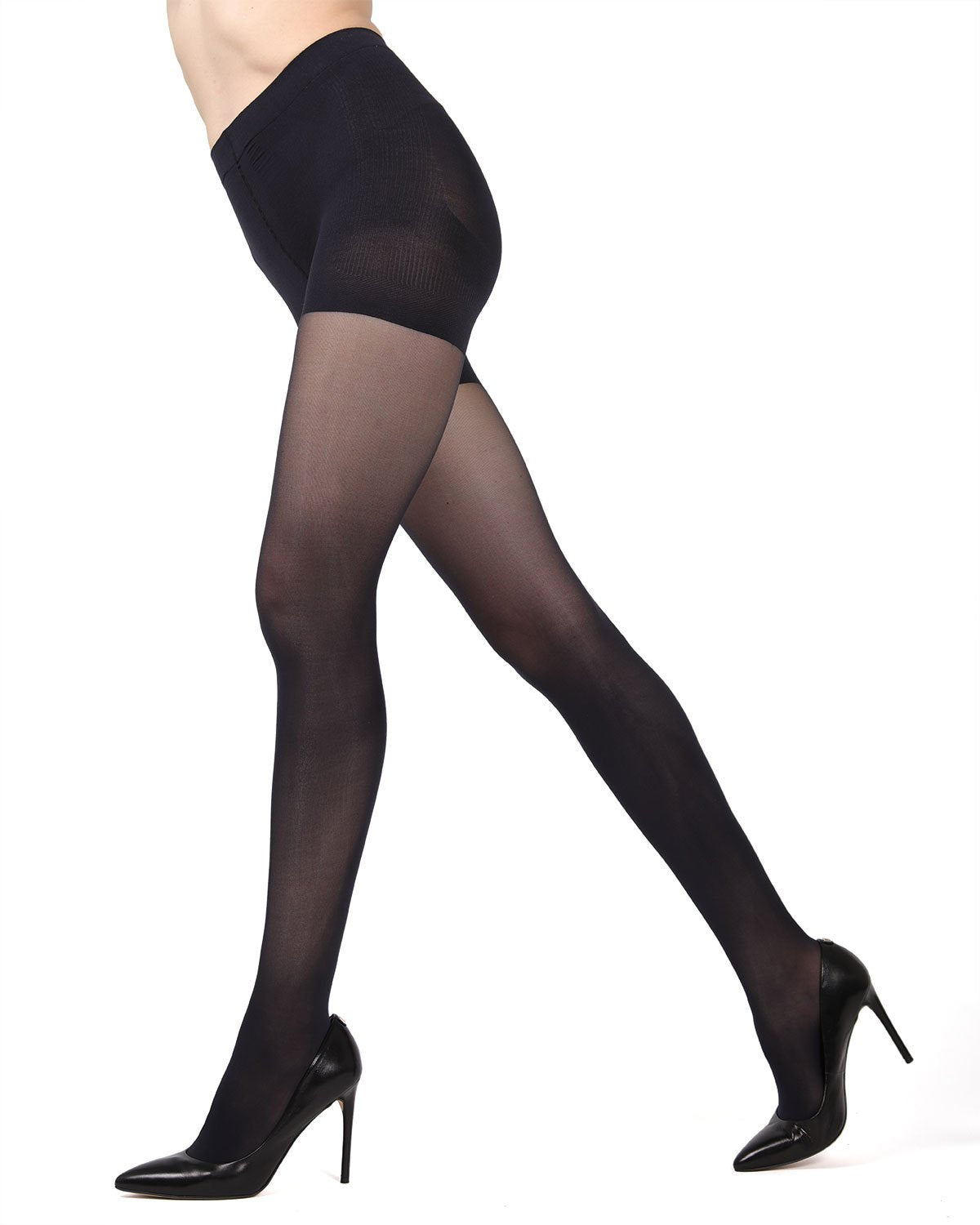 Women's Semi-Opaque FirmFit Control Top Tights : Color: Navy
