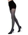FirmFit Heather Control Top Opaque Tights : Color: Black