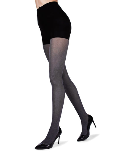 FirmFit Heather Control Top Opaque Tights : Color: Black