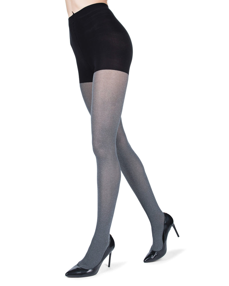 Womens Opaque Slimming Tights -High Waist Tummy Compression