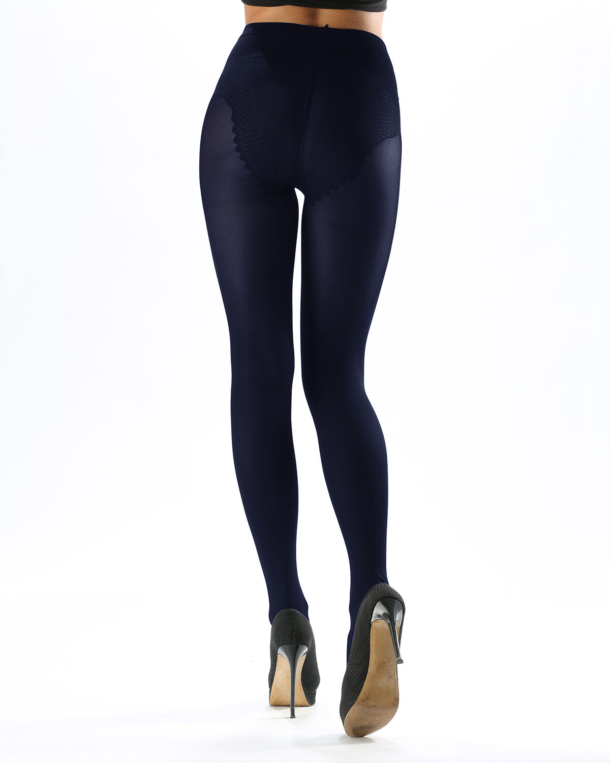 Model Top 70 Denier Control Top Opaque Tights : Color: Blumarine