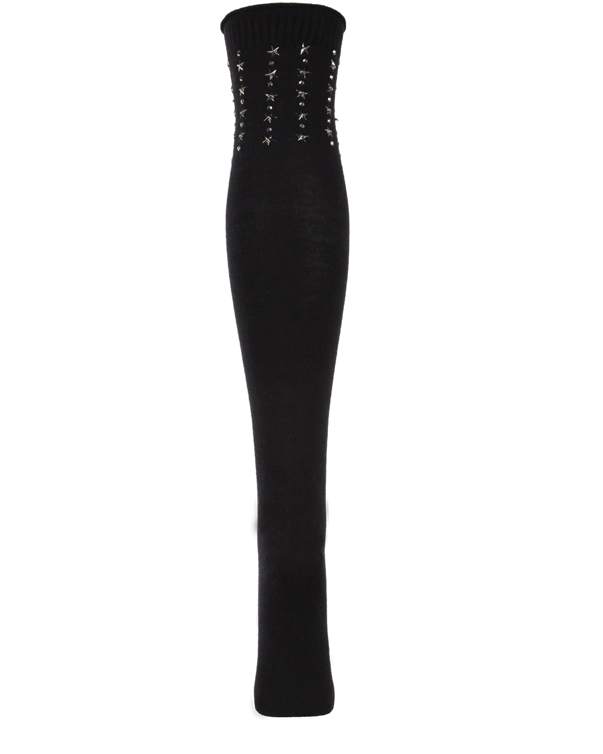 Women's Evening Star Studded Over The Knee Socks : Color: Black