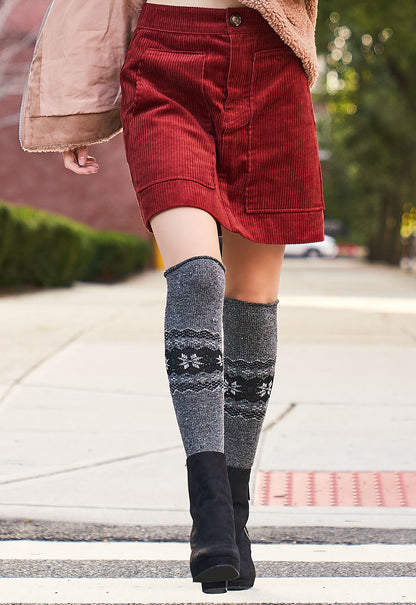 Women's Nordic Sparks Fair Isle Over the Knee Socks : Color: Black