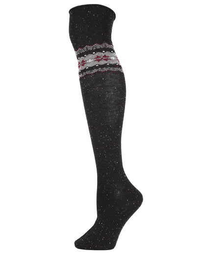 Women's Nordic Sparks Fair Isle Over the Knee Socks : Color: Black