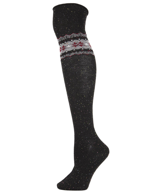 Women's Nordic Sparks Fair Isle Over the Knee Socks : Color: Black
