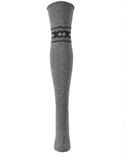 Women's Nordic Sparks Fair Isle Over the Knee Socks : Color: Black