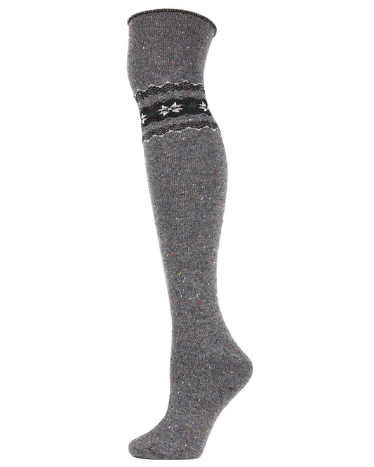Women's Nordic Sparks Fair Isle Over the Knee Socks : Color: Gray Heather