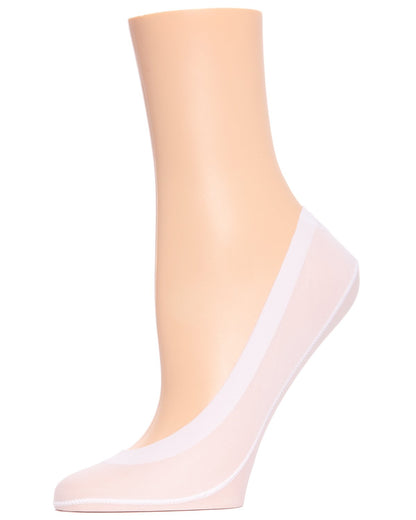 Women's Basic Microfiber No Show Liner Socks : Color: White