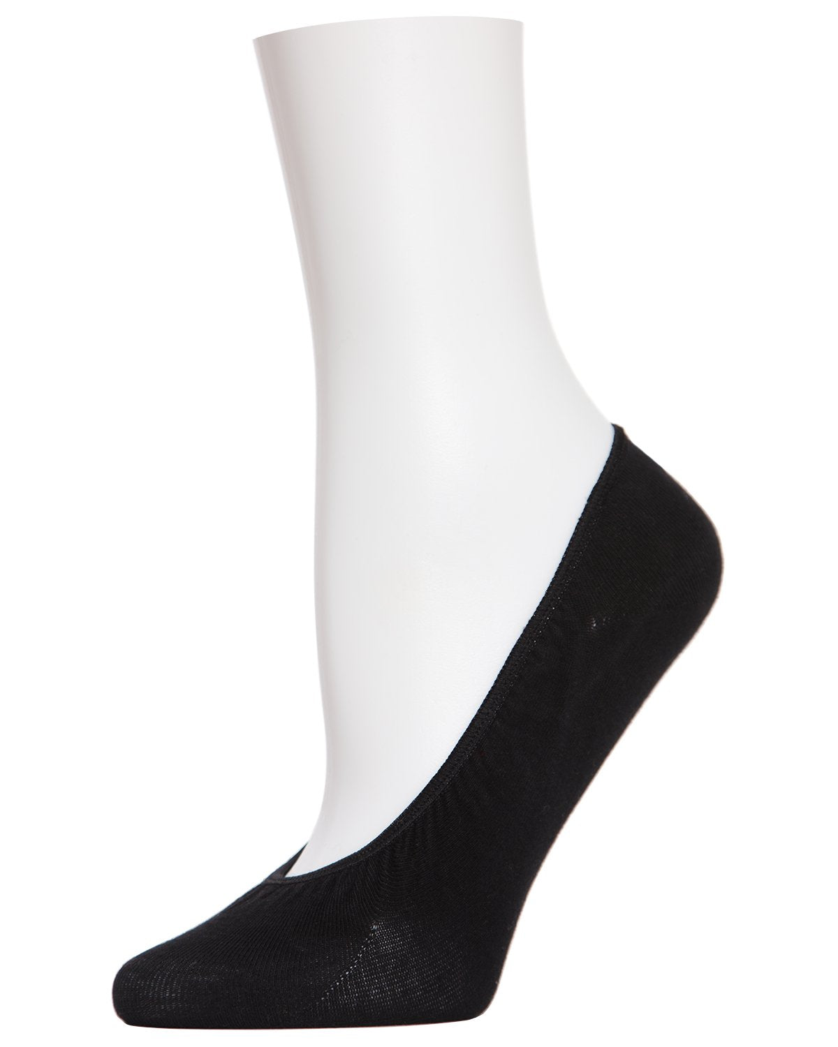 No-Show Smooth Cotton Shoe Liners : Color: Black