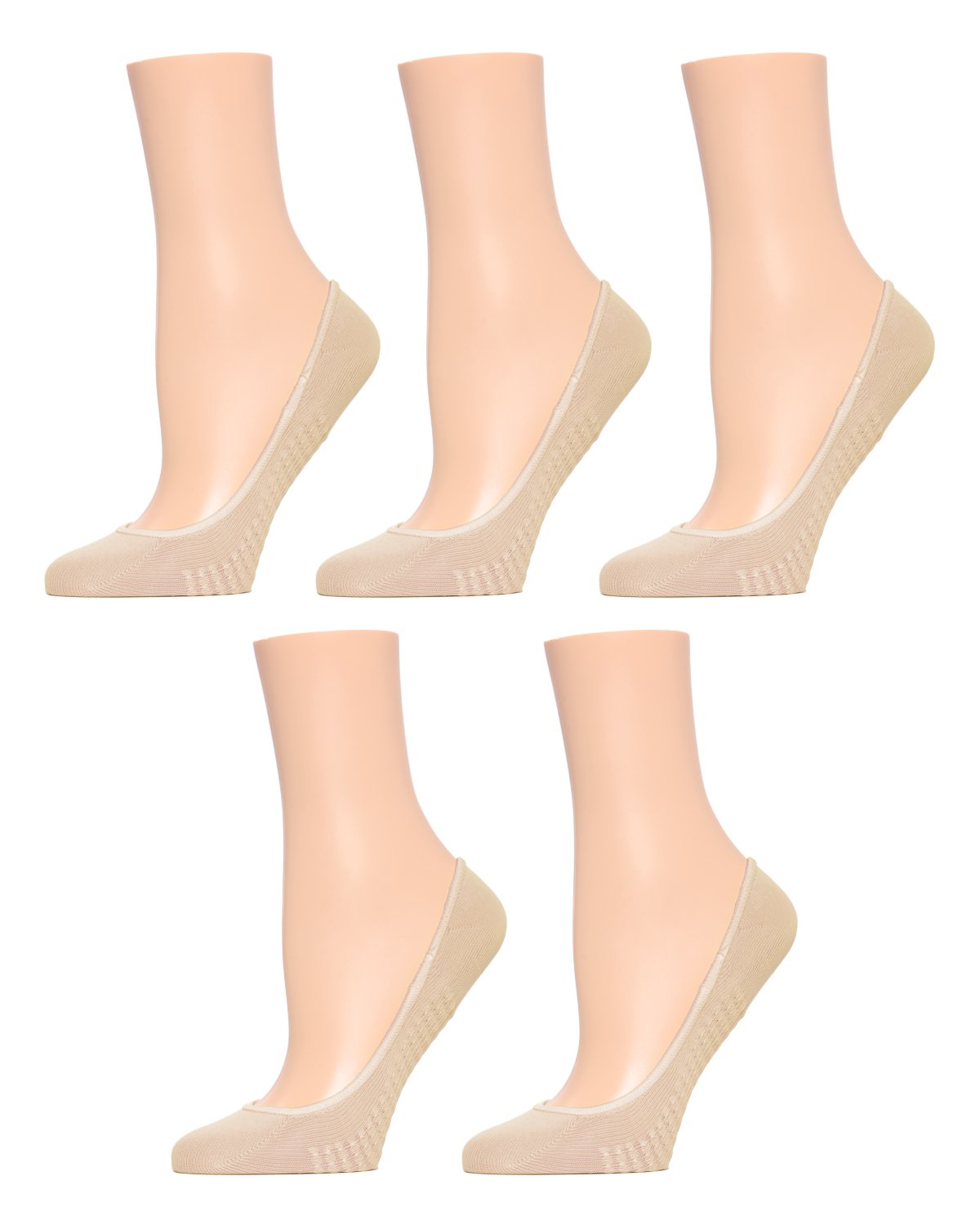 Foot Massaging Shoe Liners 5 Pack : Color: Nude