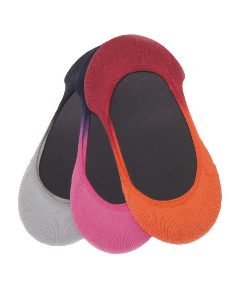 MeMoi Microfiber Dip Dye No-Show Foot Liners 3-Pack
