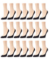 Women's 21 Pair Pack Ballerina No Show Microfiber Liner Socks : Color: Black