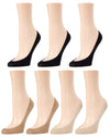 Ballerina Micro Liner Socks 7-Pack : Color: Black/Tan/Nude