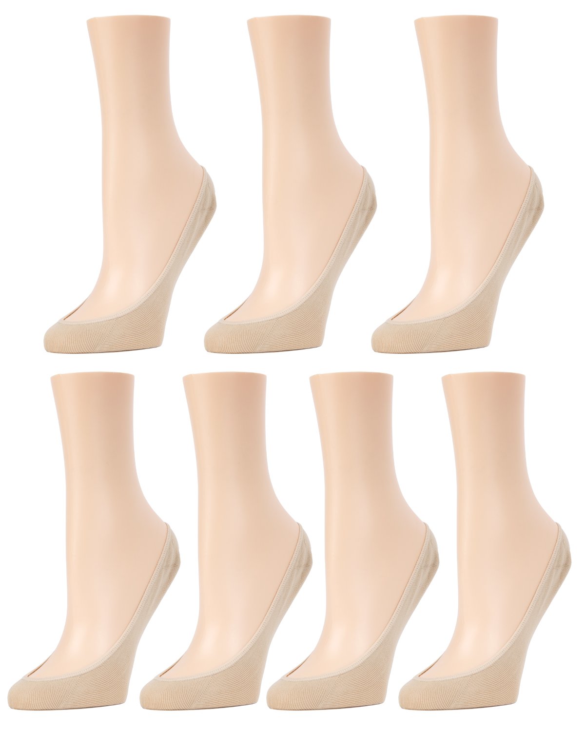 Ballerina Micro Liner Socks 7-Pack : Color: Nude