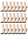 Sheer Top Cotton Sole Liner 21 Pack : Color: Black