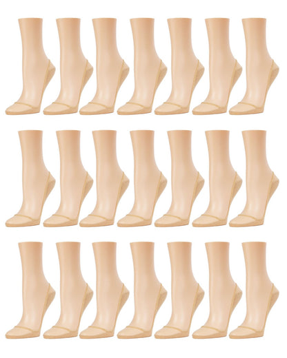 Sheer Top Cotton Sole Liner 21 Pack : Color: Nude