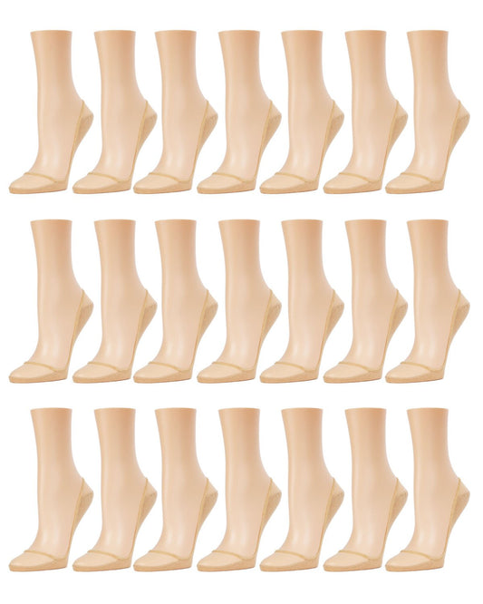 Sheer Top Cotton Sole Liner 21 Pack : Color: Nude