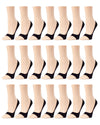 No-Show Micro Liner Open Toe 21 Pack : Color: Black