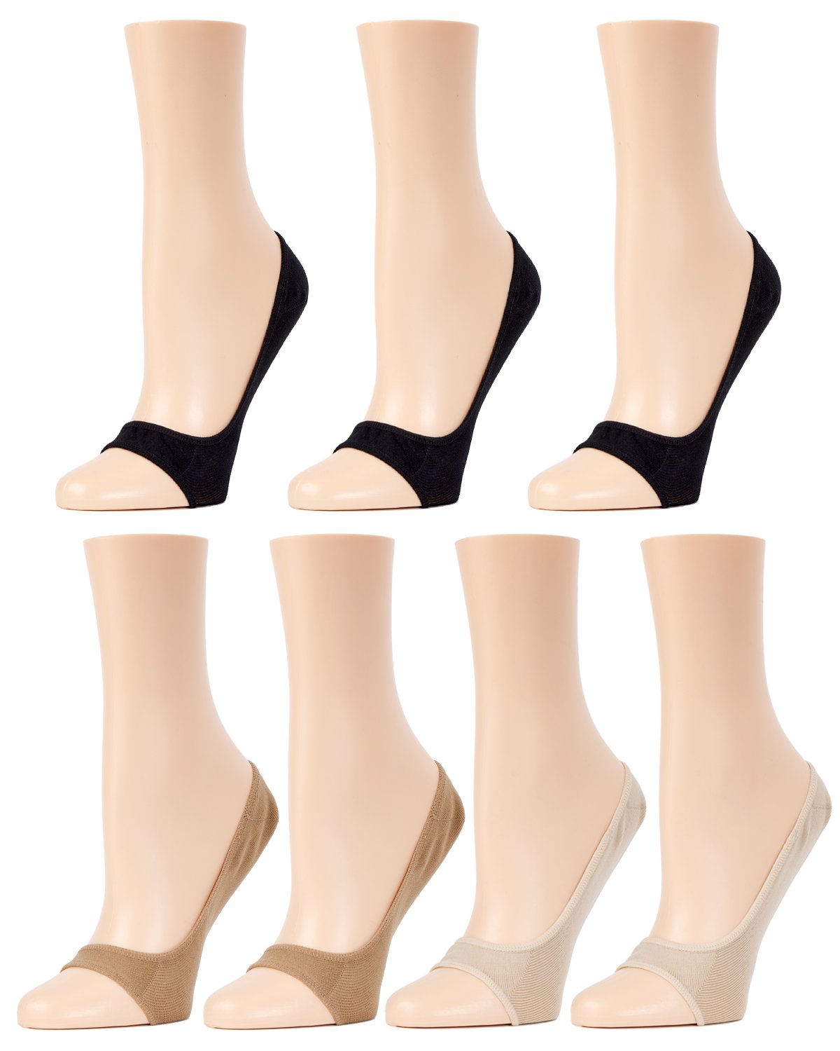Micro Liner Open-Toe No-Show Shoe Liners 7-Pack – MeMoi