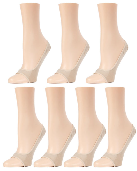 Micro Liner Open-Toe No-Show Shoe Liners 7-Pack : Color: Nude