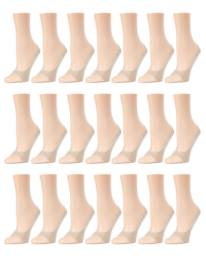 No-Show Micro Liner Open Toe 21 Pack : Color: Nude