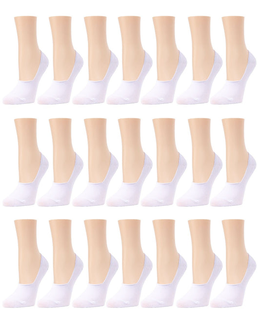 High-Cut No-Show Cotton Blend Sneaker Liner 21 Pack : Color: Black