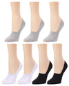High-Cut Cotton Blend Sneaker Liner 7 Pack : Color: Gray/White/Black