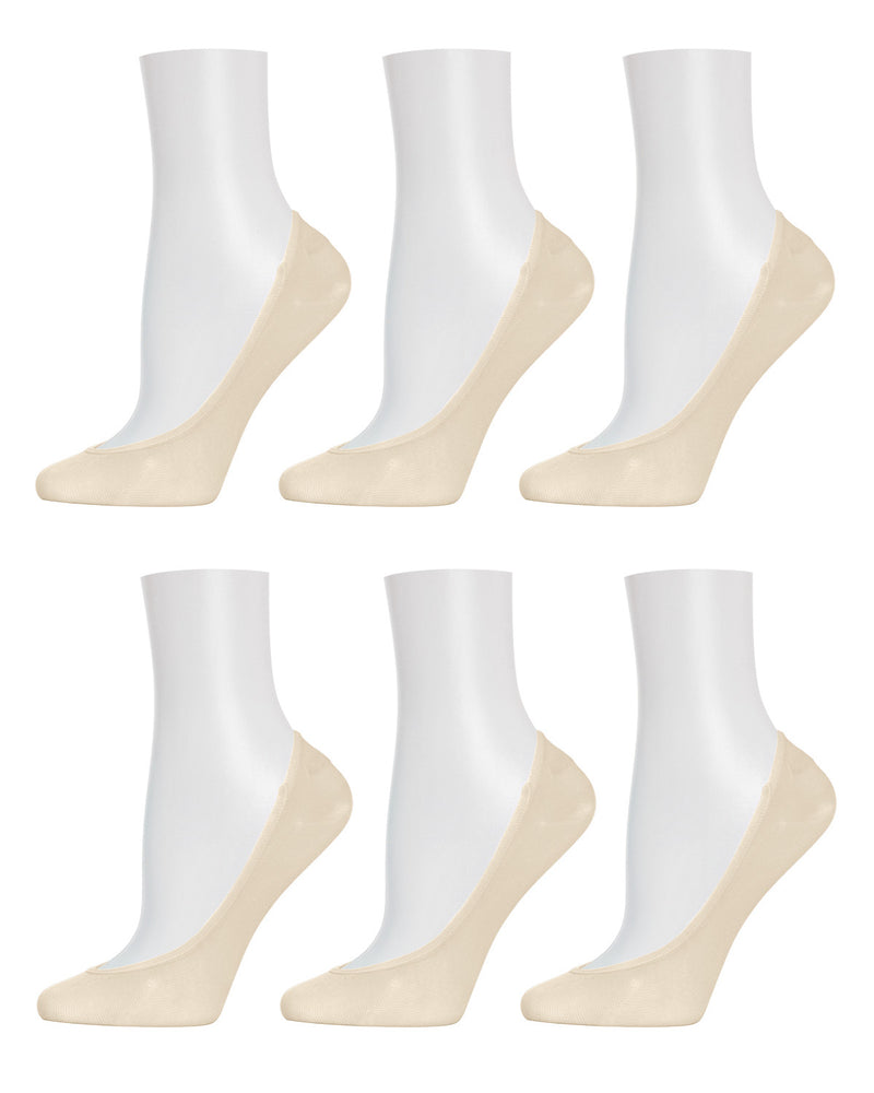 No-Show Microfiber Shoe Liners 6-Pack
