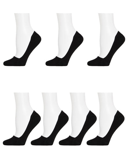 Mid-Cut Liner Cotton Blend Sock 7-Pack : Color: Black