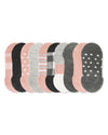 Women's 10 Pair Pack Hearts No Show Sneaker Liners : Color: Blush