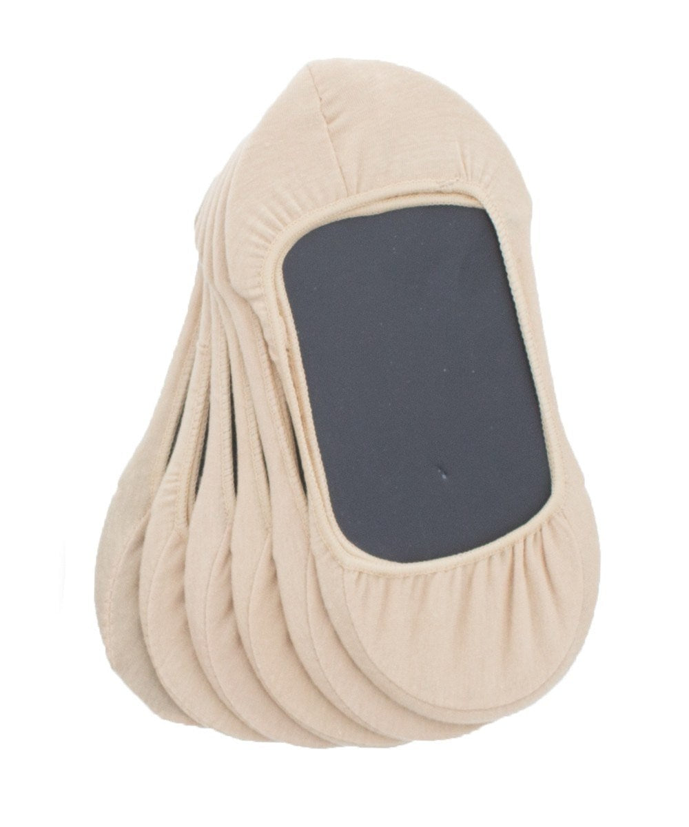 Women's 6 Pair Pack Cotton Shoe & Sneaker Liner : Color: Nude