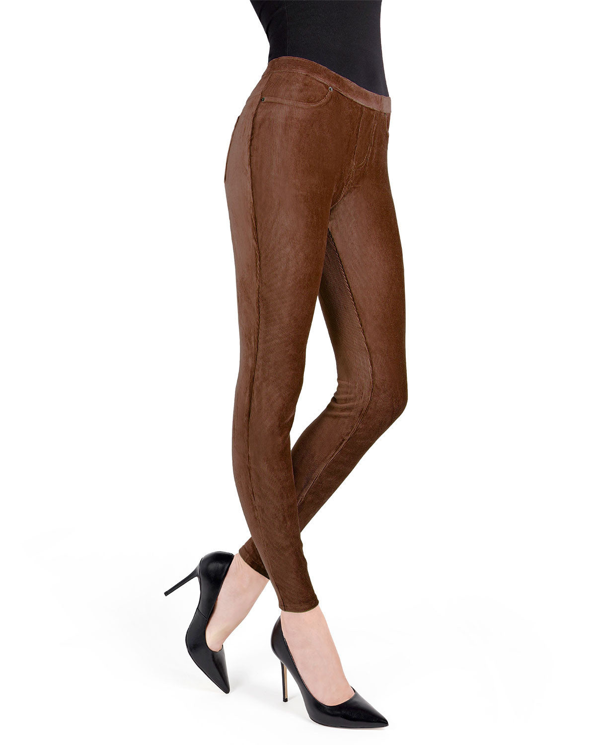 Thin-Rib Slim-Cut Stretch Corduroy Leggings – MeMoi