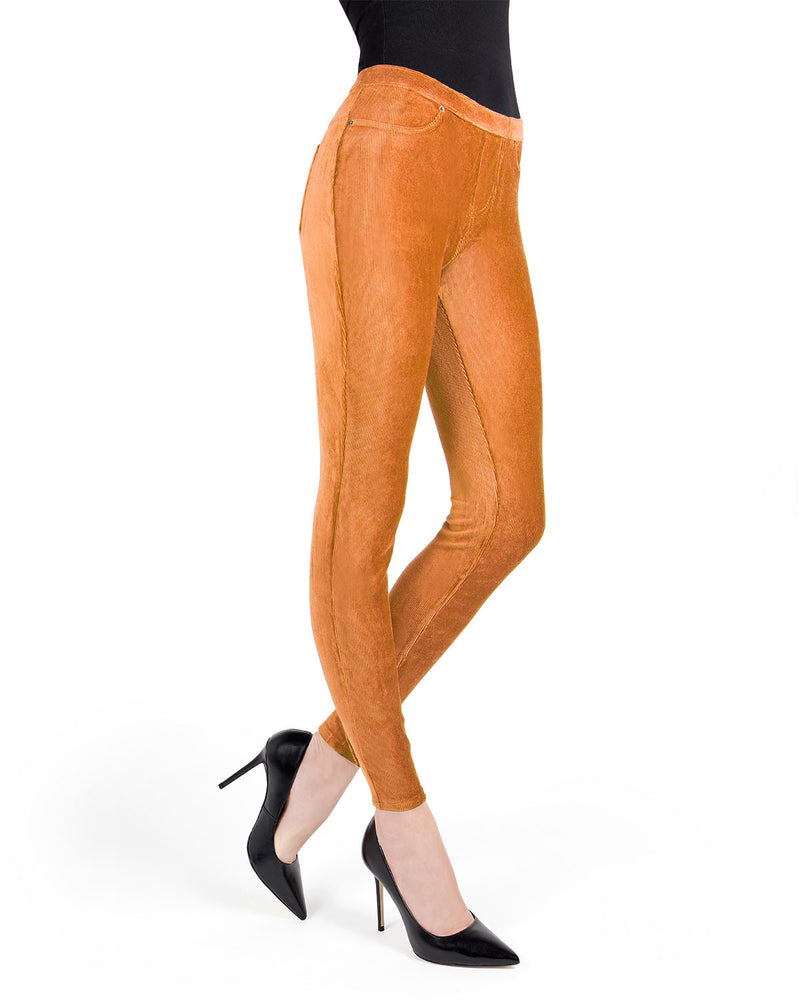 Legging Light Brown Stretch Faux Suede