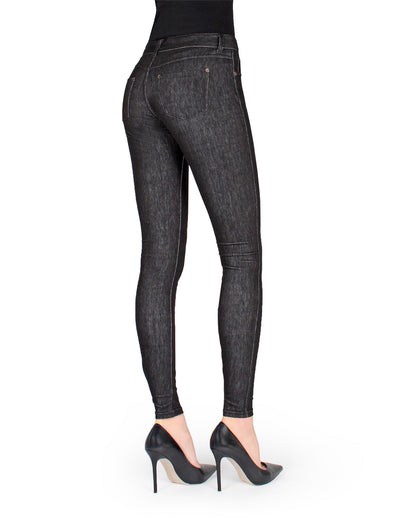 Unbottled Cotton Blend Denim Jean Leggings : Color: Black