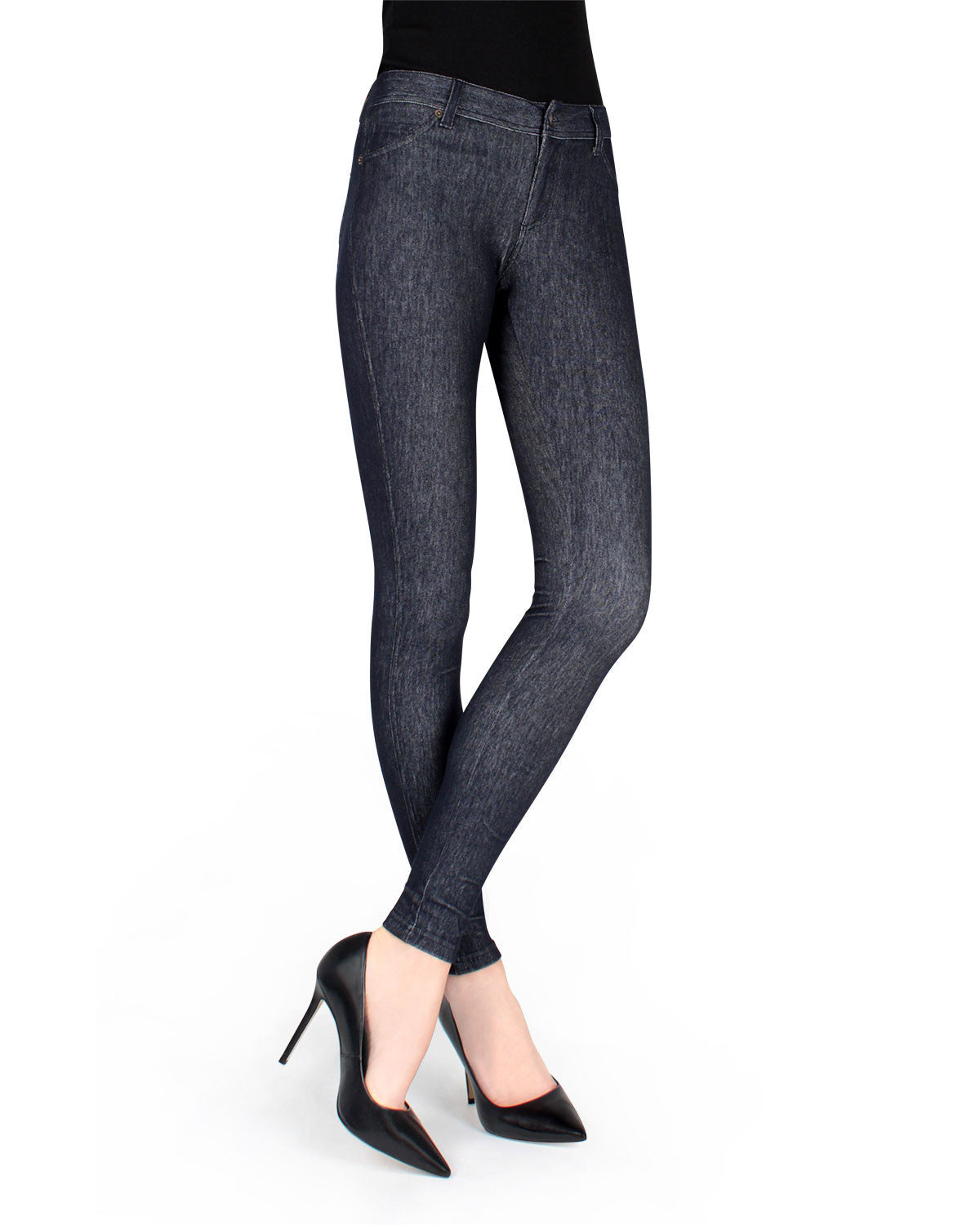 Unbottled Cotton Blend Denim Jean Leggings : Color: Blue