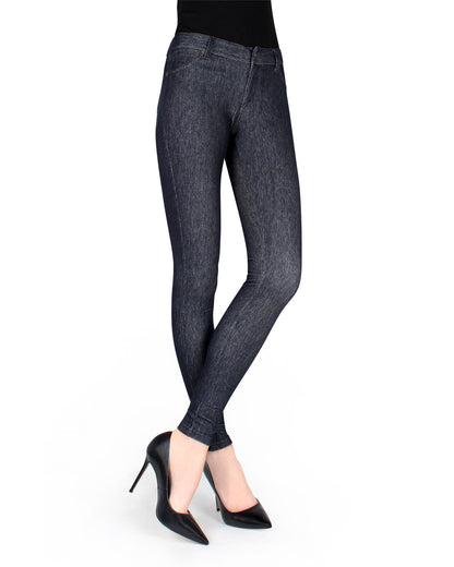 Unbottled Cotton Blend Denim Jean Leggings : Color: Blue
