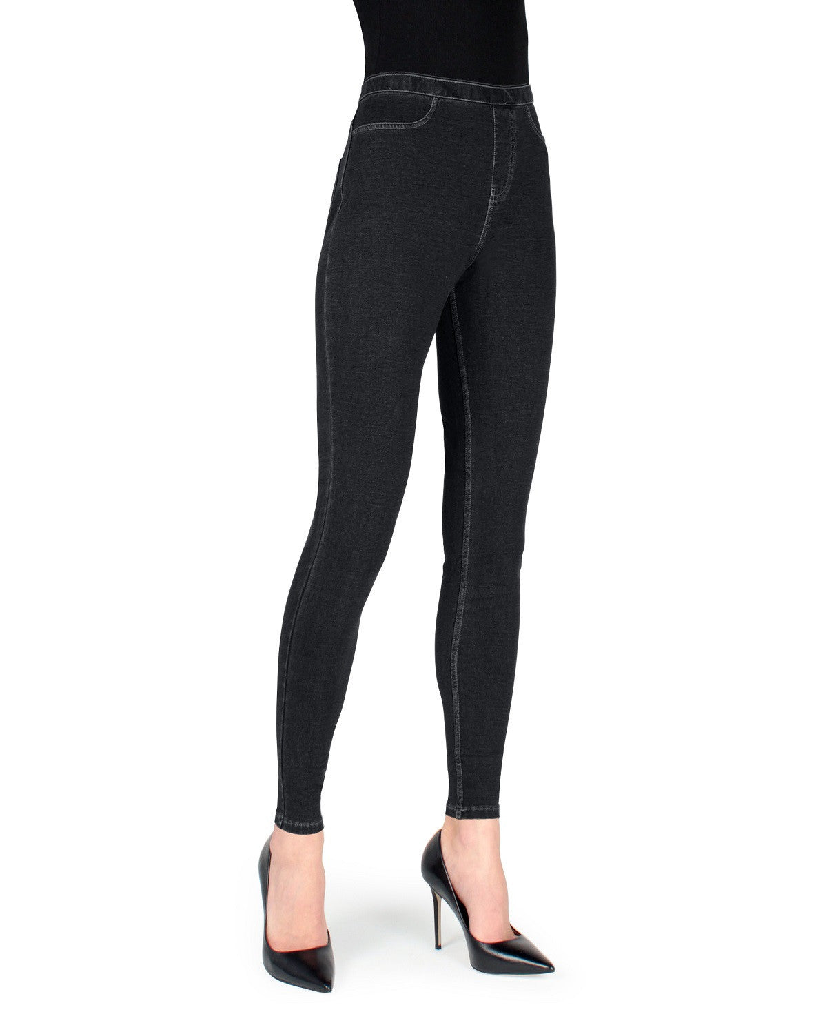 Women's Alta Denim Jean High Waist Leggings : Color: Black