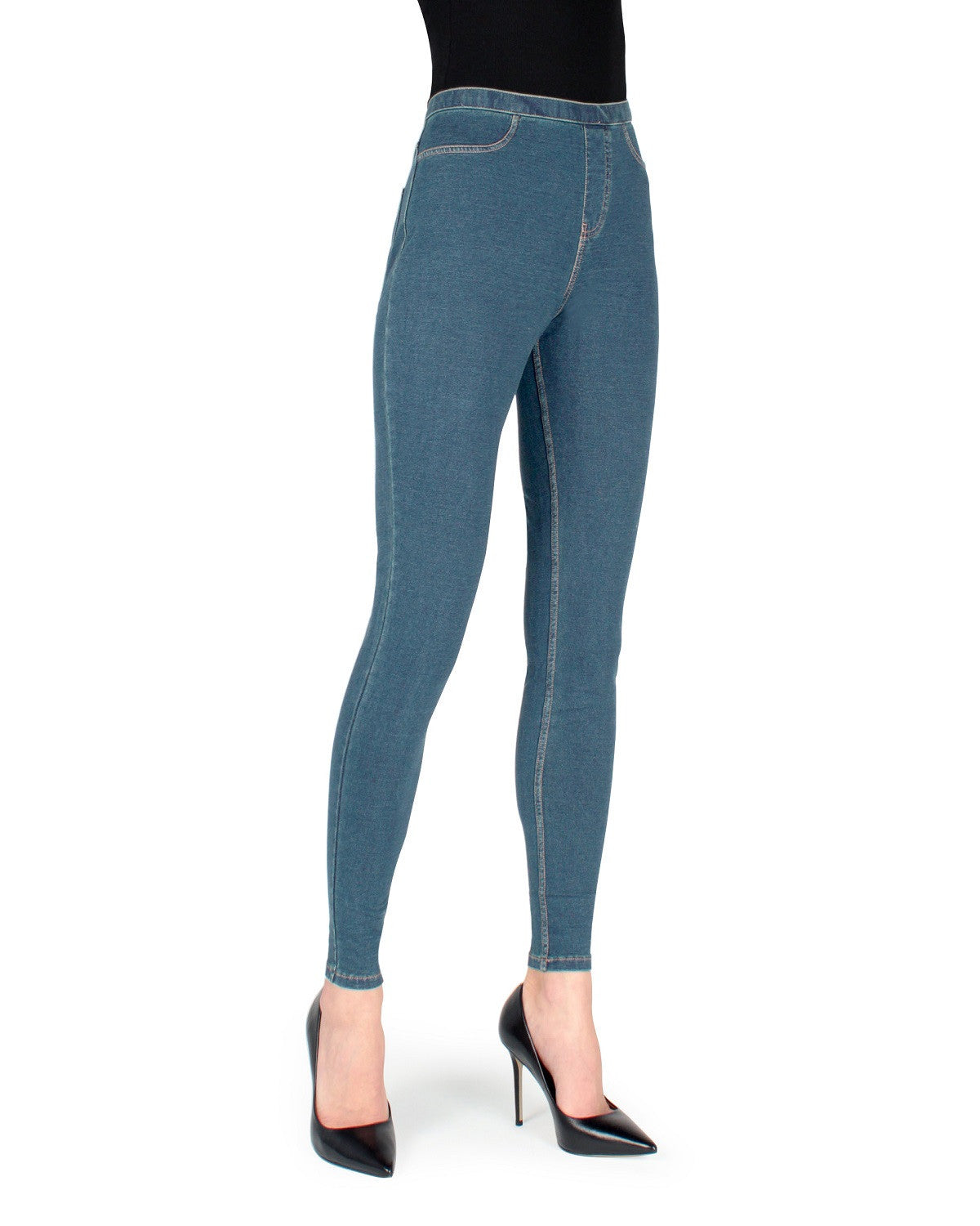 Women's Alta Denim Jean High Waist Leggings : Color: Black
