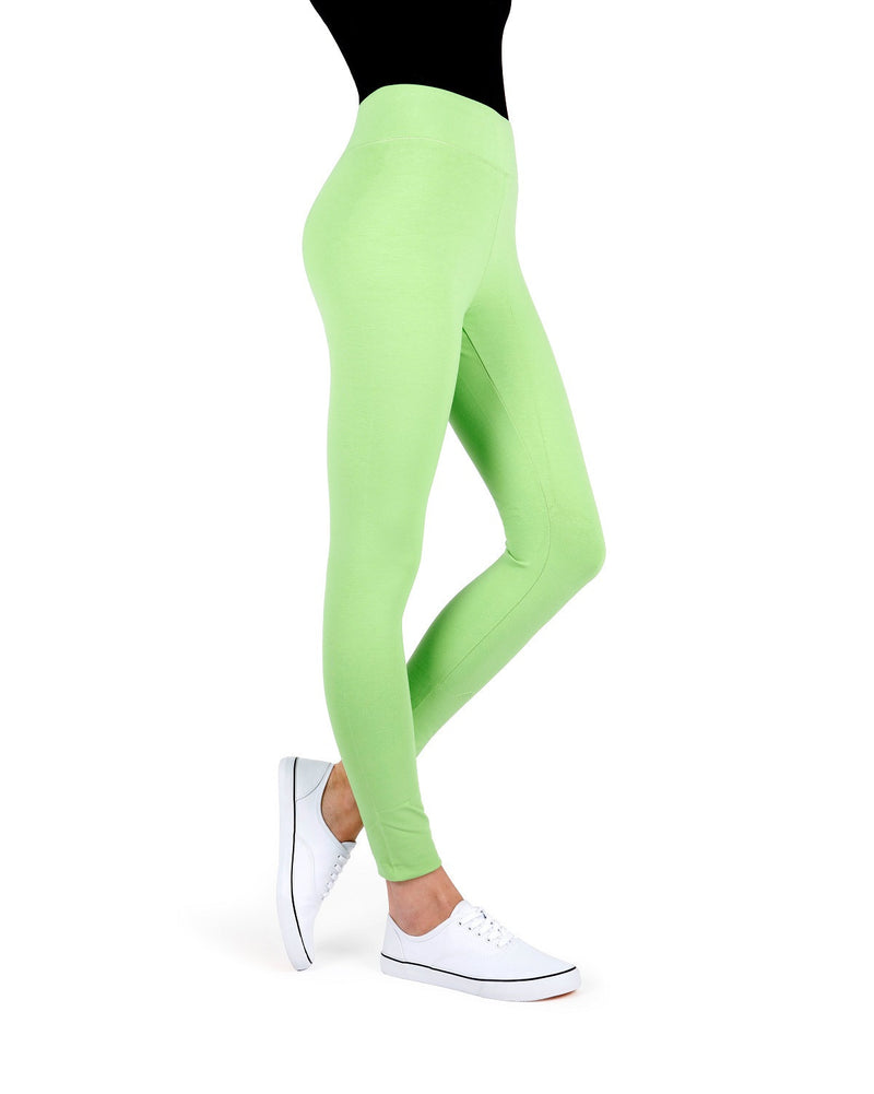 Green Legging Leggings Cotton Blend Pants Slex Yoga Full Length