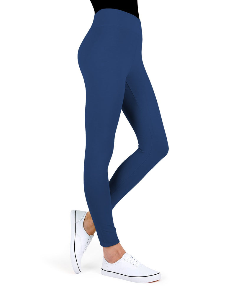 Buy Women's Cotton Leggings (Color:Ink Blue, Size:XL)-PID37623