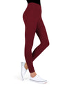 Women's Cotton Blend Basic Yoga Pants : Color: Cabernet
