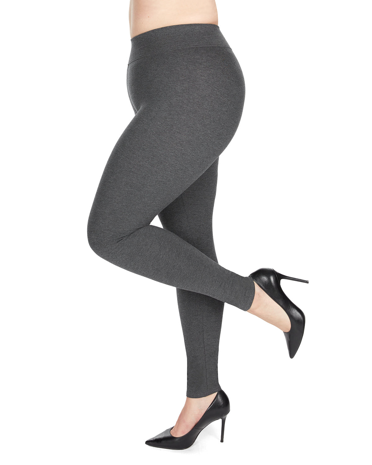 Women's Cotton Blend Basic Yoga Pants : Color: Gray Heather