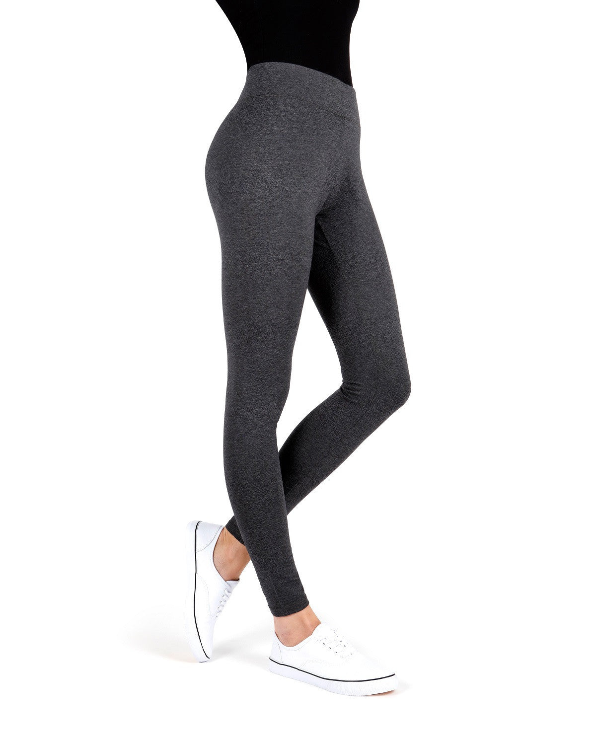 Women's Cotton Blend Basic Yoga Pants : Color: Gray Heather