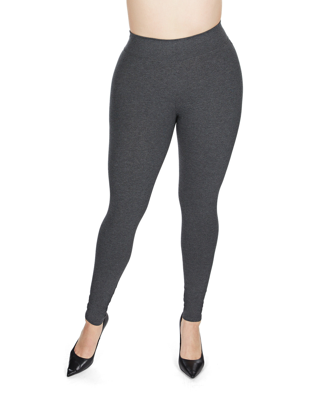 Women's Cotton Blend Basic Yoga Pants : Color: Gray Heather